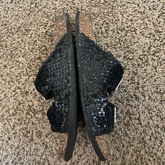 Penny & Kenny Sequined Sandals - Black - Size 8-8 1/2 - Picture 3 of 7